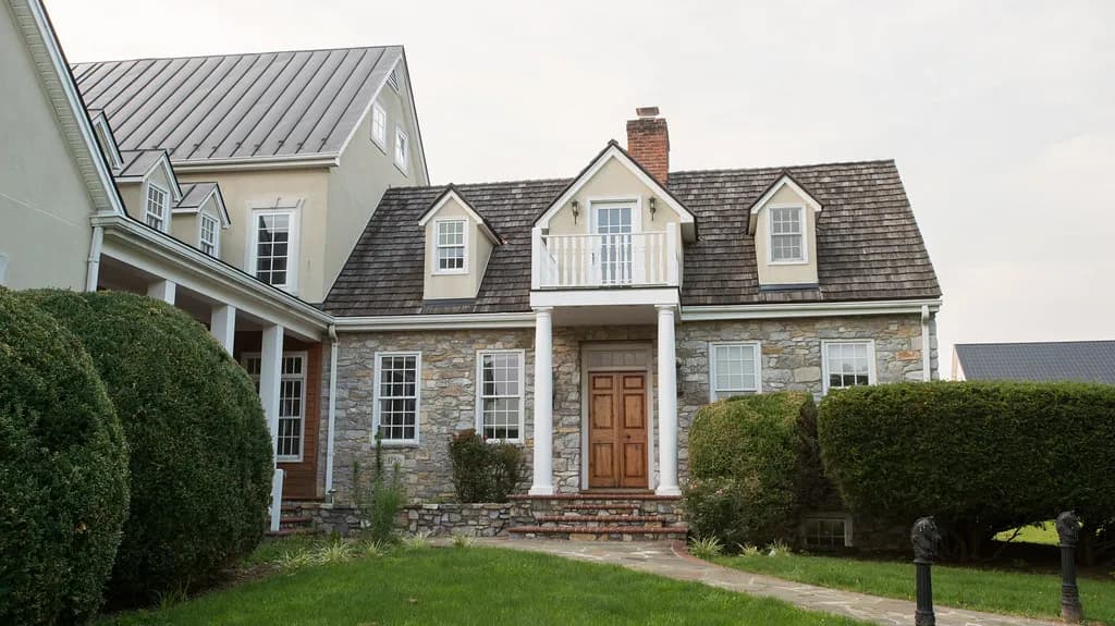 Clean suburban driveway and garage