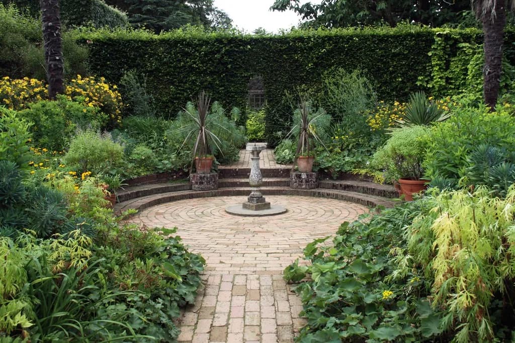 Paver patio with outdoor furniture in a backyard